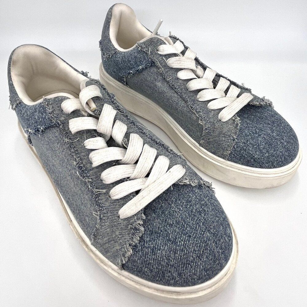 Torrid Denim Blue and White Platform Sneakers Shoes - Size 8WW